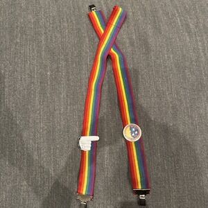 Original Vintage 1979 Mork and Mindy Rainbow Suspenders Kids Size 22"‎